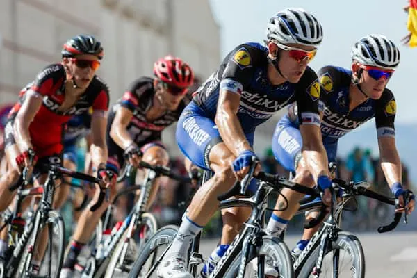 Bike race showing application of human factors engineering in cycling