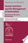 Book cover: Human Interface and the Management of Information