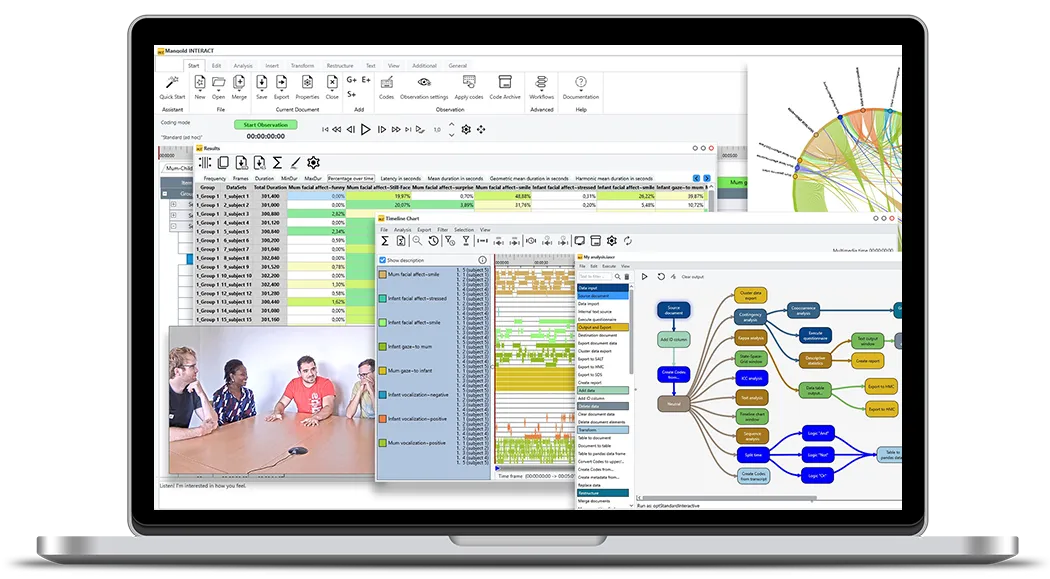 Mangold INTERACT video coding on a MacBook