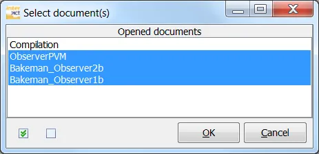 Dialog for merging open files in INTERACT