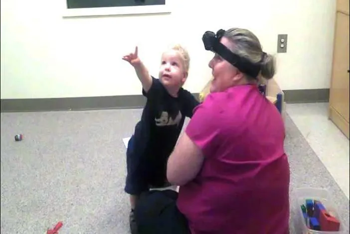 Graph showing joint engagement with sounds across different groups