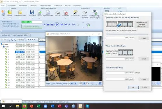Mangold INTERACT multimedia properties dialog for video synchronization