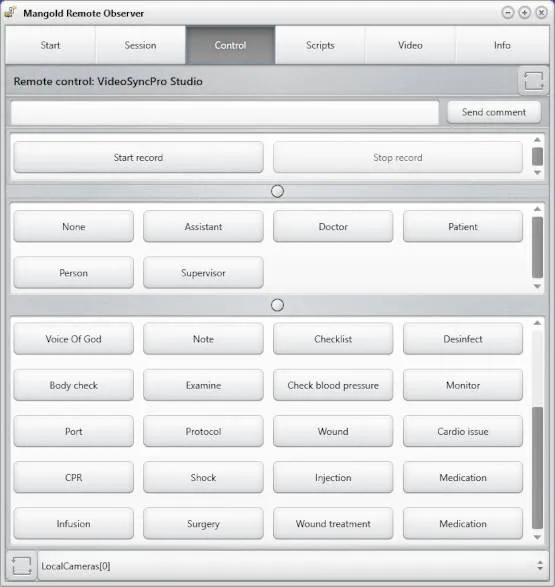 Mangold remote observer control interface