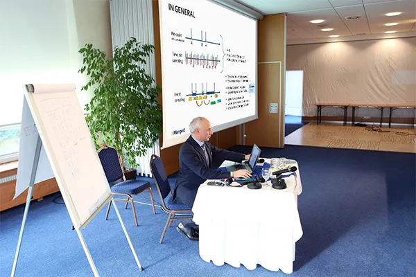 Pascal Mangold giving training in Bratislava