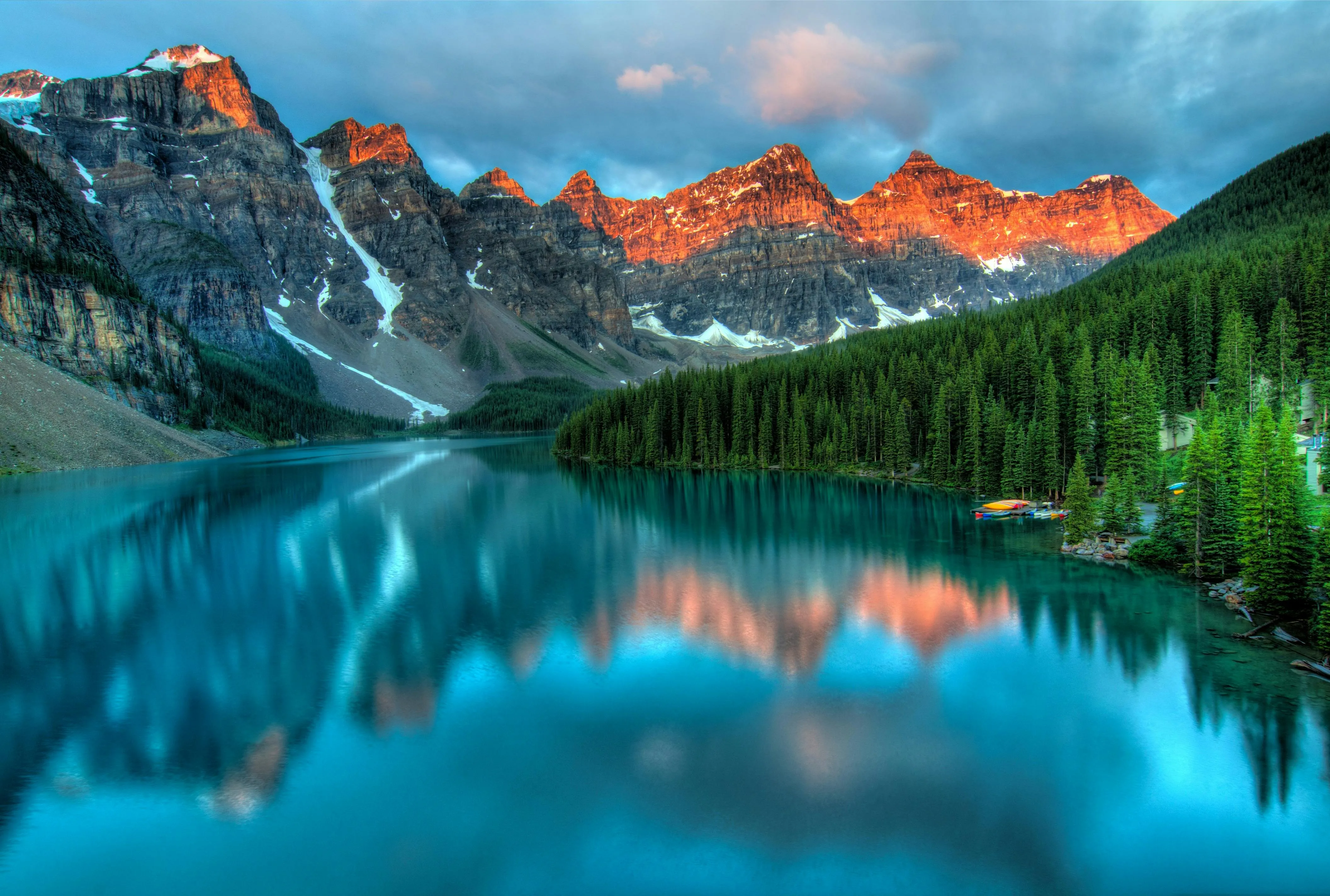 Scenic mountain lake landscape