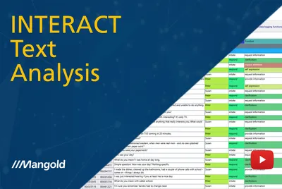Analyzing Transcript Text in Mangold INTERACT